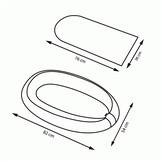 Babynestje - Wasbare hoes - 100% katoen - Grijze sterren