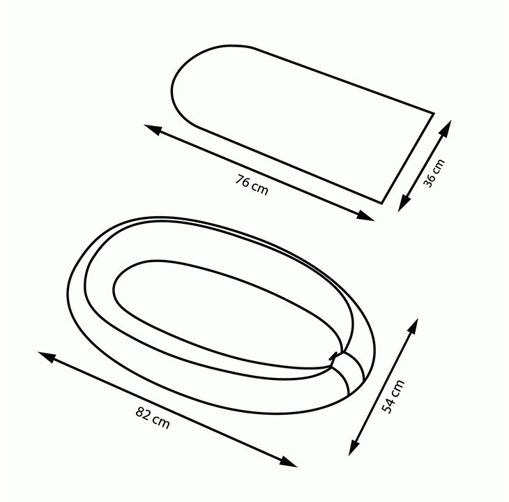 Babynestje - Wasbare hoes - 100% katoen - Grijze sterren