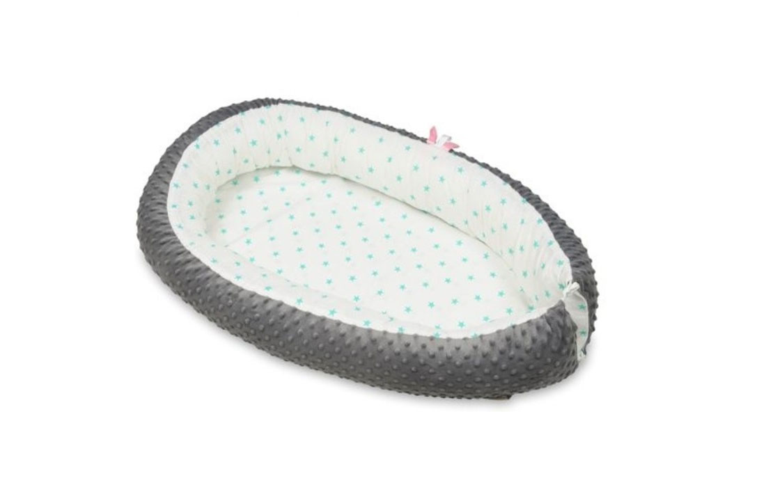 Babynestje - Wasbare hoes - 100% katoen - Grijze sterren