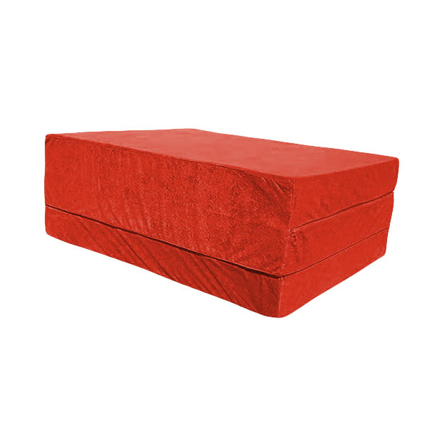 Logeermatras extra dik - rood - camping matras - reismatras - opvouwbaar matras - 195 x 70 x 15