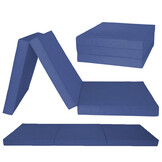 Logeermatras - navy blauw - camping matras - reismatras - opvouwbaar matras - 195 x 60 x 10
