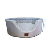 Luxe hondenmand XXL - 90 x 30 cm - wasbare hoes - grijs - hondenbed hondensofa hondemand hondebed