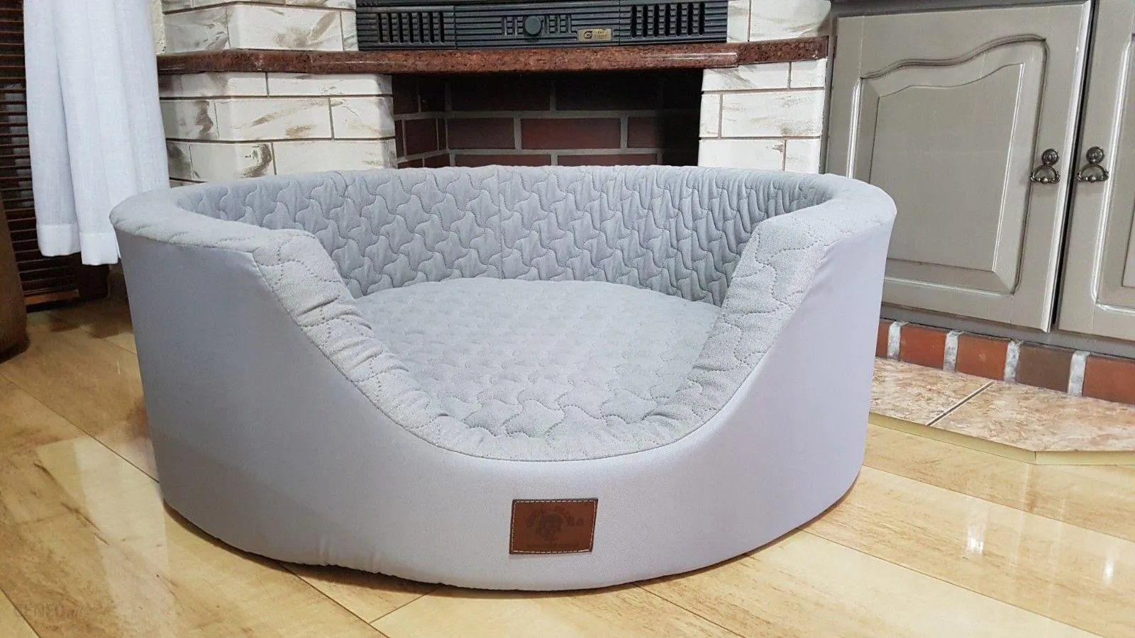 Luxe hondenmand XXL - 90 x 30 cm - wasbare hoes - grijs - hondenbed hondensofa hondemand hondebed