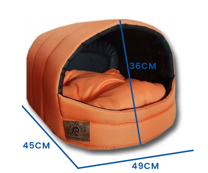 Hondenmand - kleine hond - box - hondemand - 45 x 49 x 36 cm - oranje - hondenbed - hondebed