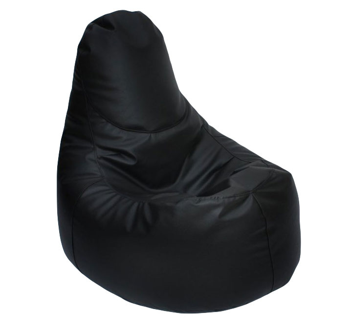 Zitzak sofa zwart - kunstleer fauteuil