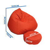 Zitzak Fauteuil XXL oranje - Loungestoel Zitkussen Relaxkussen