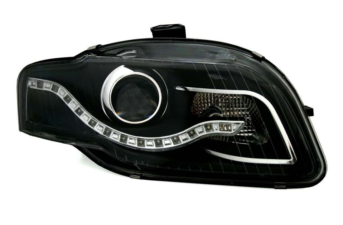 Koplampen met parkeerlicht geschikt voor AUDI A4 B7 11 04-03 08 ZWART