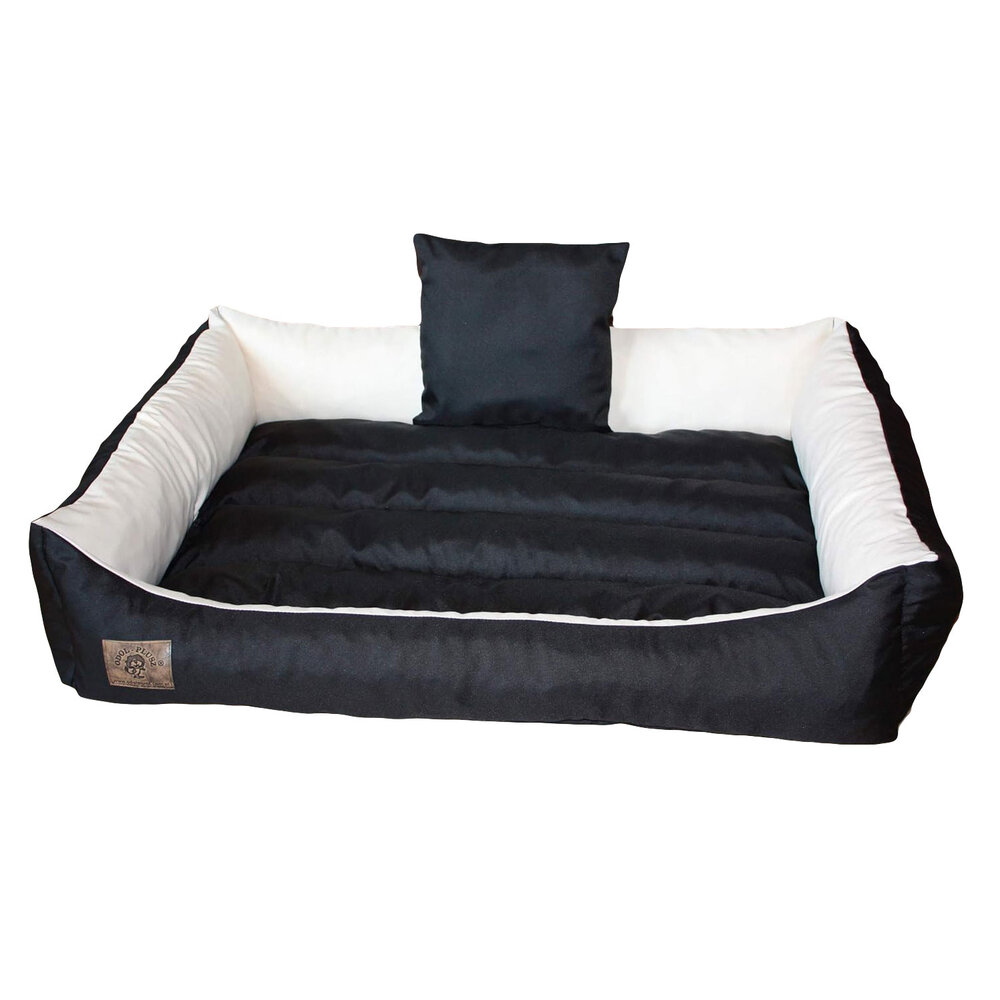 dogsfavorite Hondenbed Classic van kunstleer Gr. L 100 x 80cm grijs hondenkussen hondensofa hondenbedden