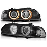 Koplampen Xenon geschikt voor BMW E39 09 95-06 03 ANGEL EYES D2S/H7 ZWART