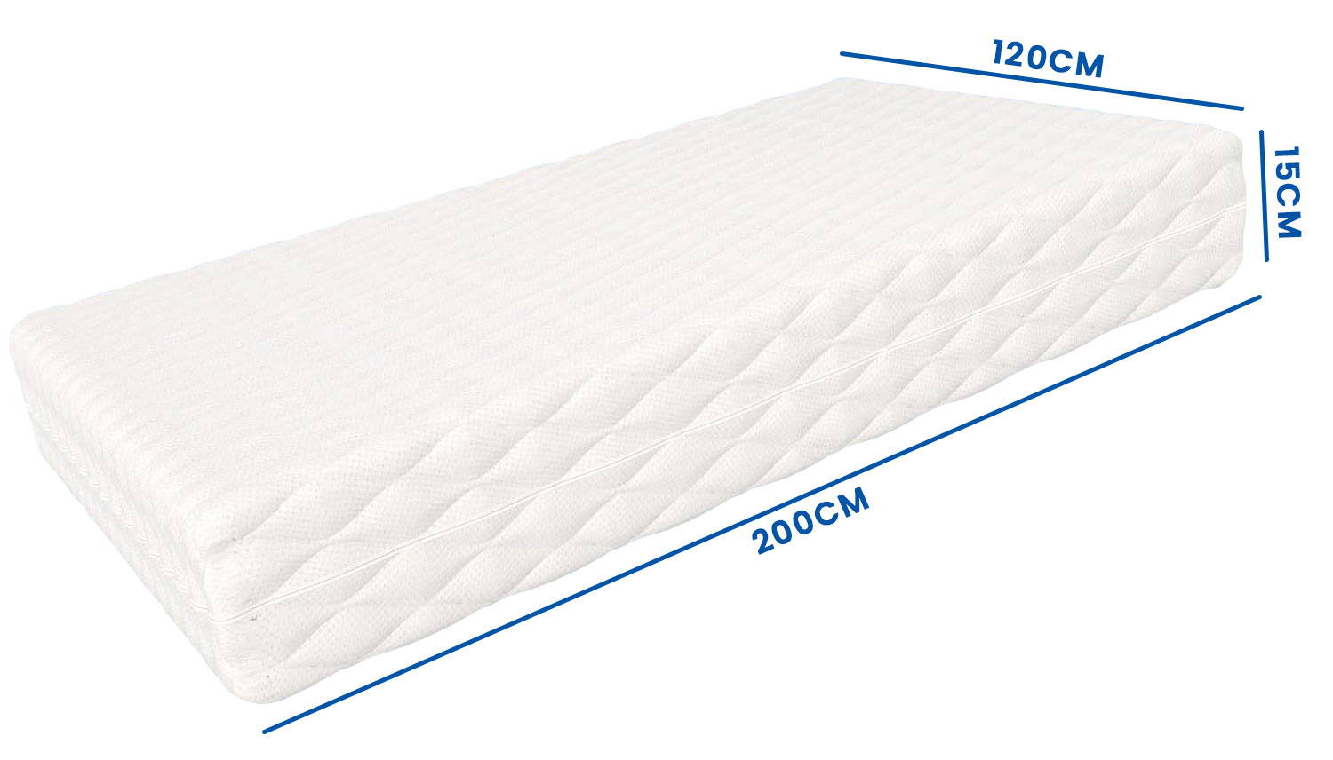 Schuim matras H3 120x200cm dikte 15cm HR-Schuim