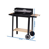 Barbecue - BBQ - met 1 werkplateau - met verstelbaar rooster
