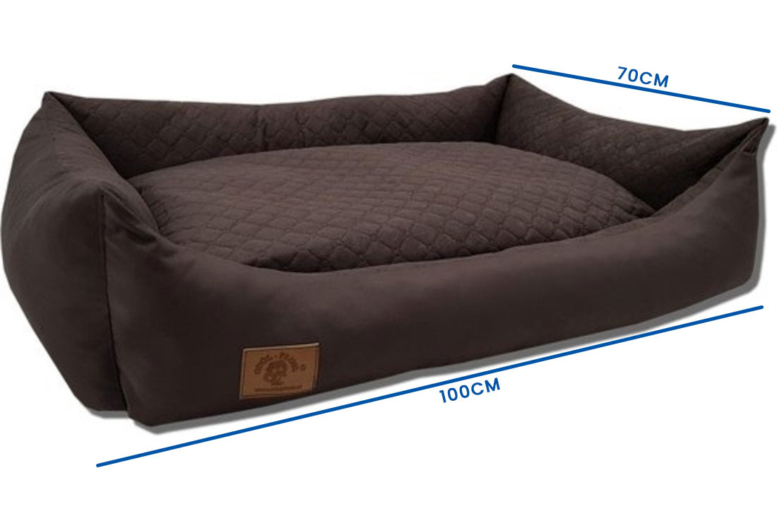 Hondenmand - 100 x 70 cm - wasbare hoes - waterdicht - hondenbed - kussen - bruin