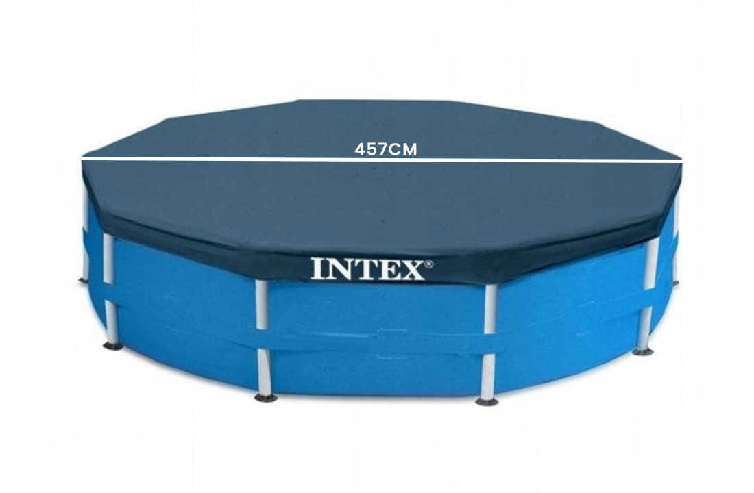 Intex afdekzeil zwembadafdekking 457 cm diameter blauw