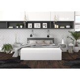 Houten bed 2 persoons 180x200 cm grijs