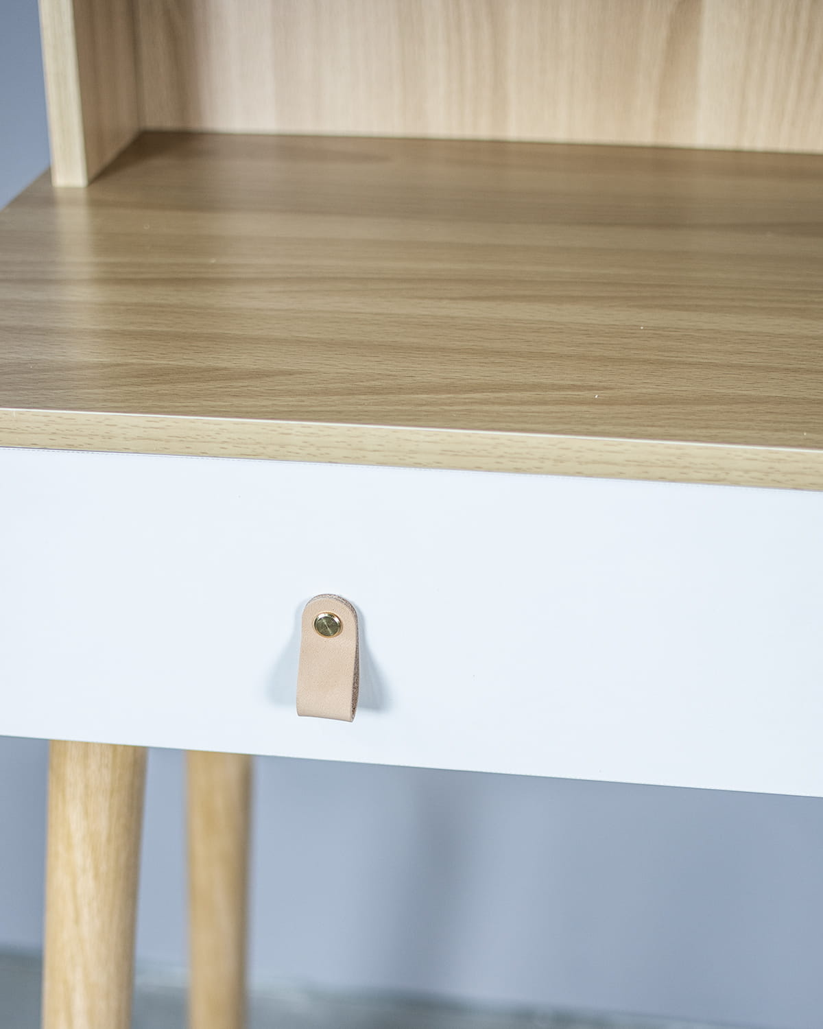 Make up tafel met spiegel - kaptafel - 80x40x122cm - beuken wit