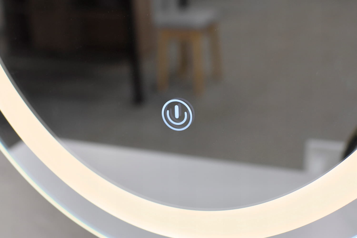 Make up tafel met spiegel - licht en krukje - 80x40x142cm - wit