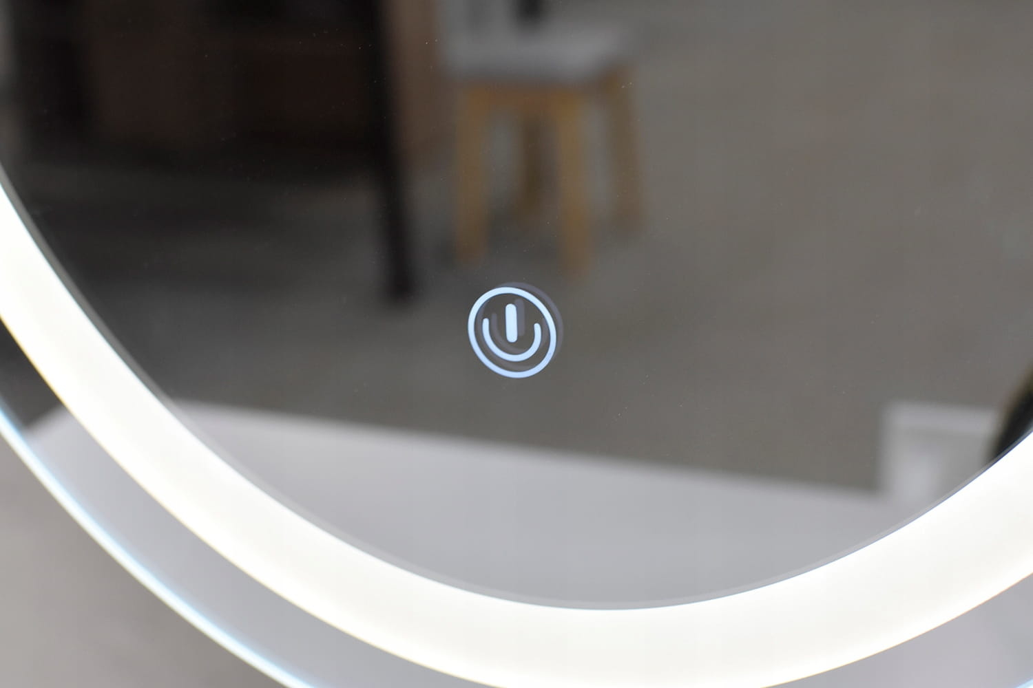 Make up tafel met spiegel - licht en krukje - 80x40x142cm - wit