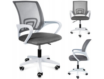 Ergonomische bureaustoel - SMART - verstelbaar - wit grijs