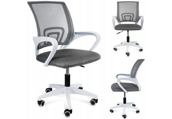 Ergonomische bureaustoel - SMART - verstelbaar - wit grijs