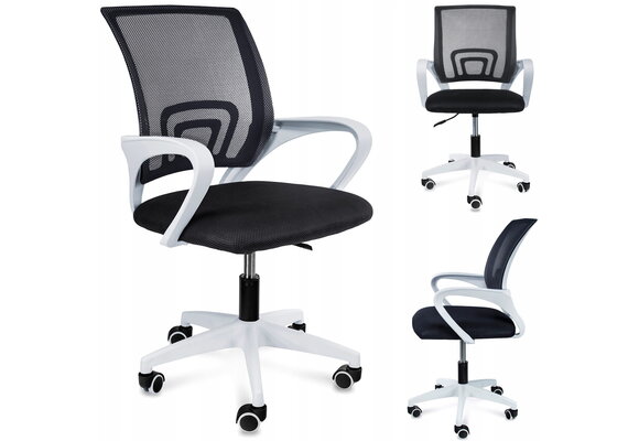 Ergonomische bureaustoel - SMART - verstelbaar - wit zwart