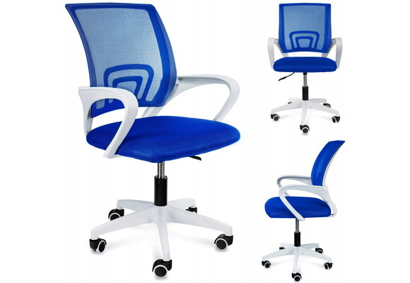 Ergonomische bureaustoel - SMART - verstelbaar - wit blauw
