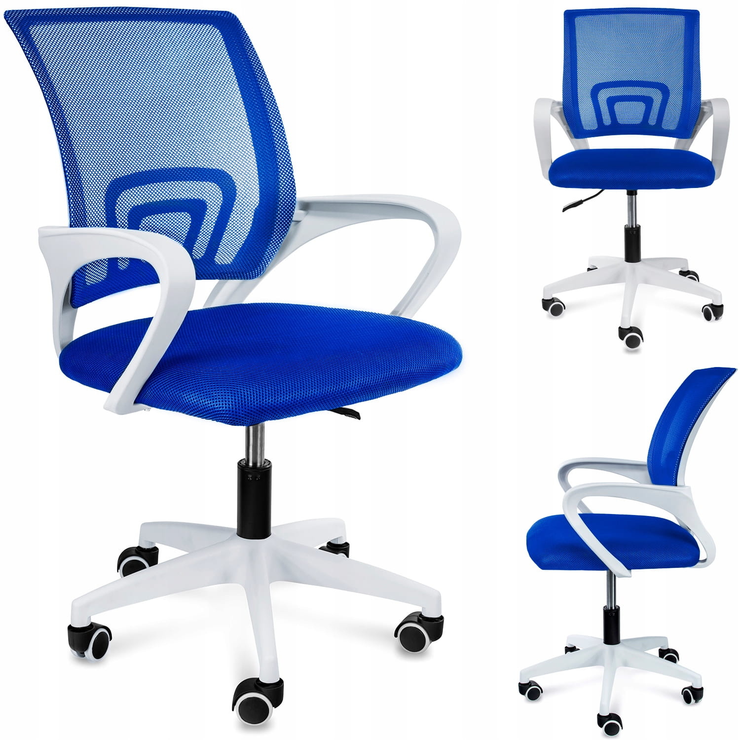 Ergonomische bureaustoel - SMART - verstelbaar - wit blauw