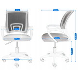 Ergonomische bureaustoel - SMART - verstelbaar - wit blauw