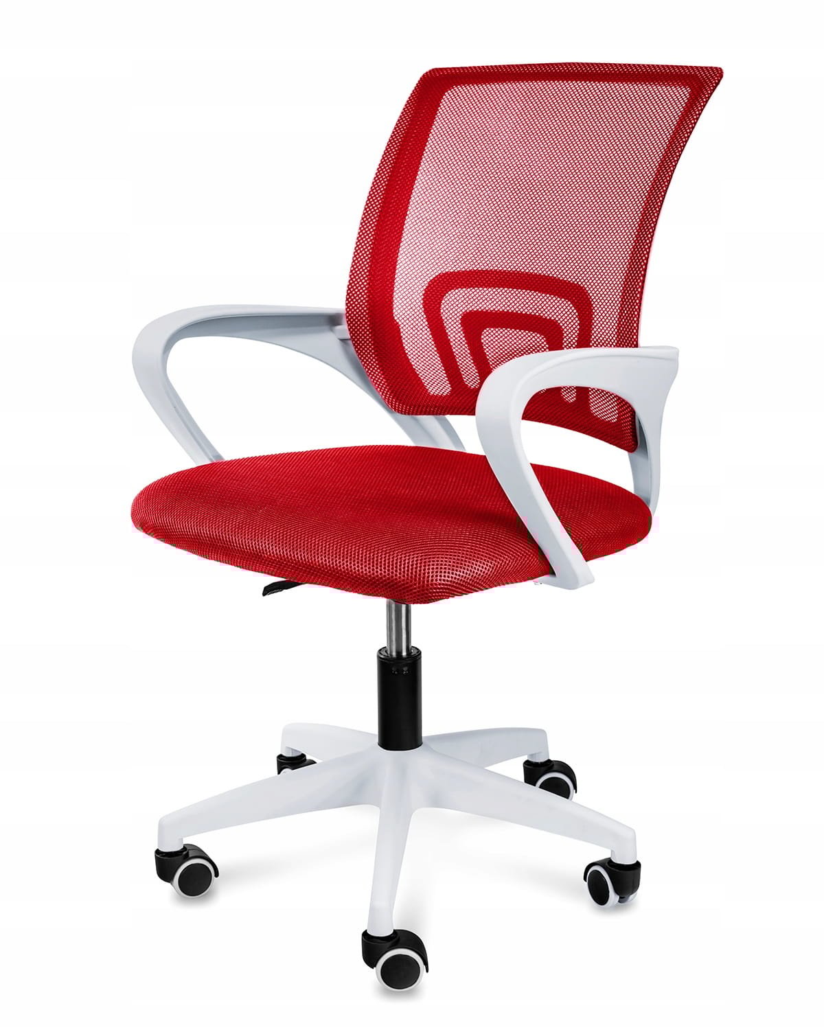 Ergonomische bureaustoel - SMART - verstelbaar - wit rood