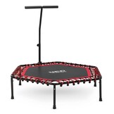 Fitness trampoline - Ø 127 cm - verstelbare greep -zwart rood