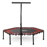 Fitness trampoline - Ø 127 cm - verstelbare greep -zwart rood