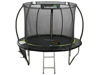 Trampoline - 244 cm - groen zwart - veiligheidsnet - tot 100kg