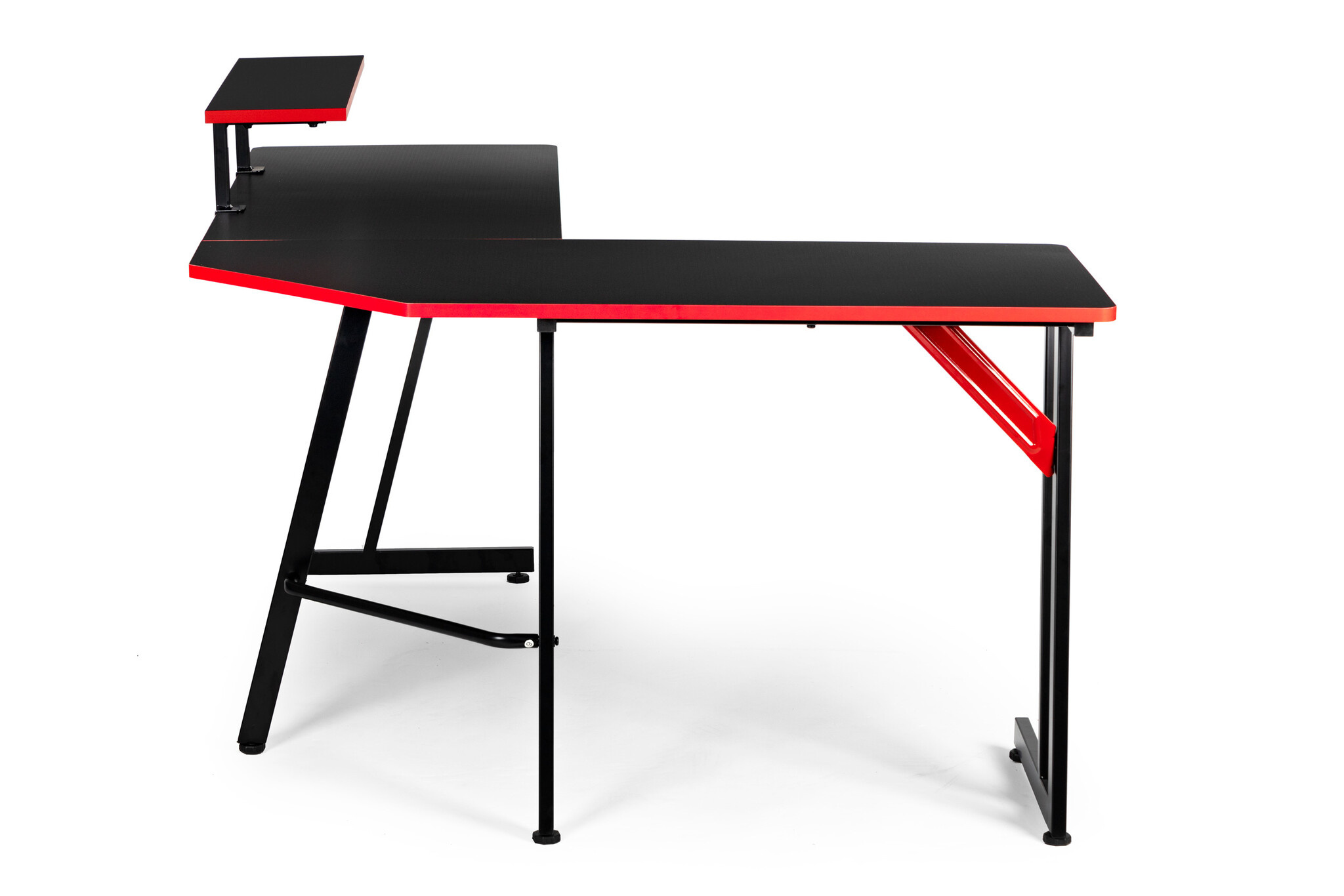 Hoekbureau - gaming bureau - 150x120x73 cm - zwart rood
