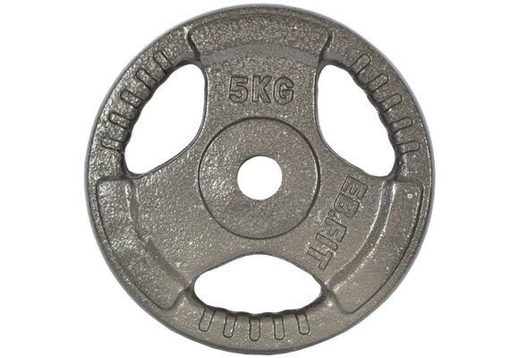 Halterschijf - 5 kg - geschikt voor stang 26 mm - hamerslag