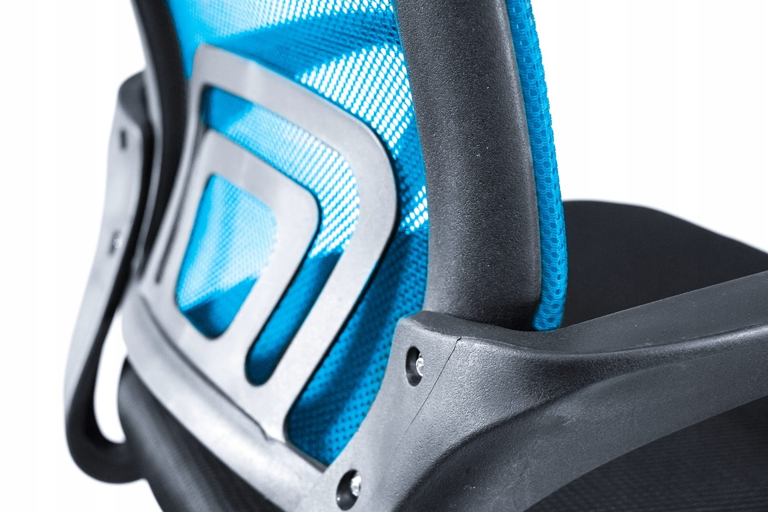 Ergonomische bureaustoel - SMART - verstelbaar - zwart cyaan