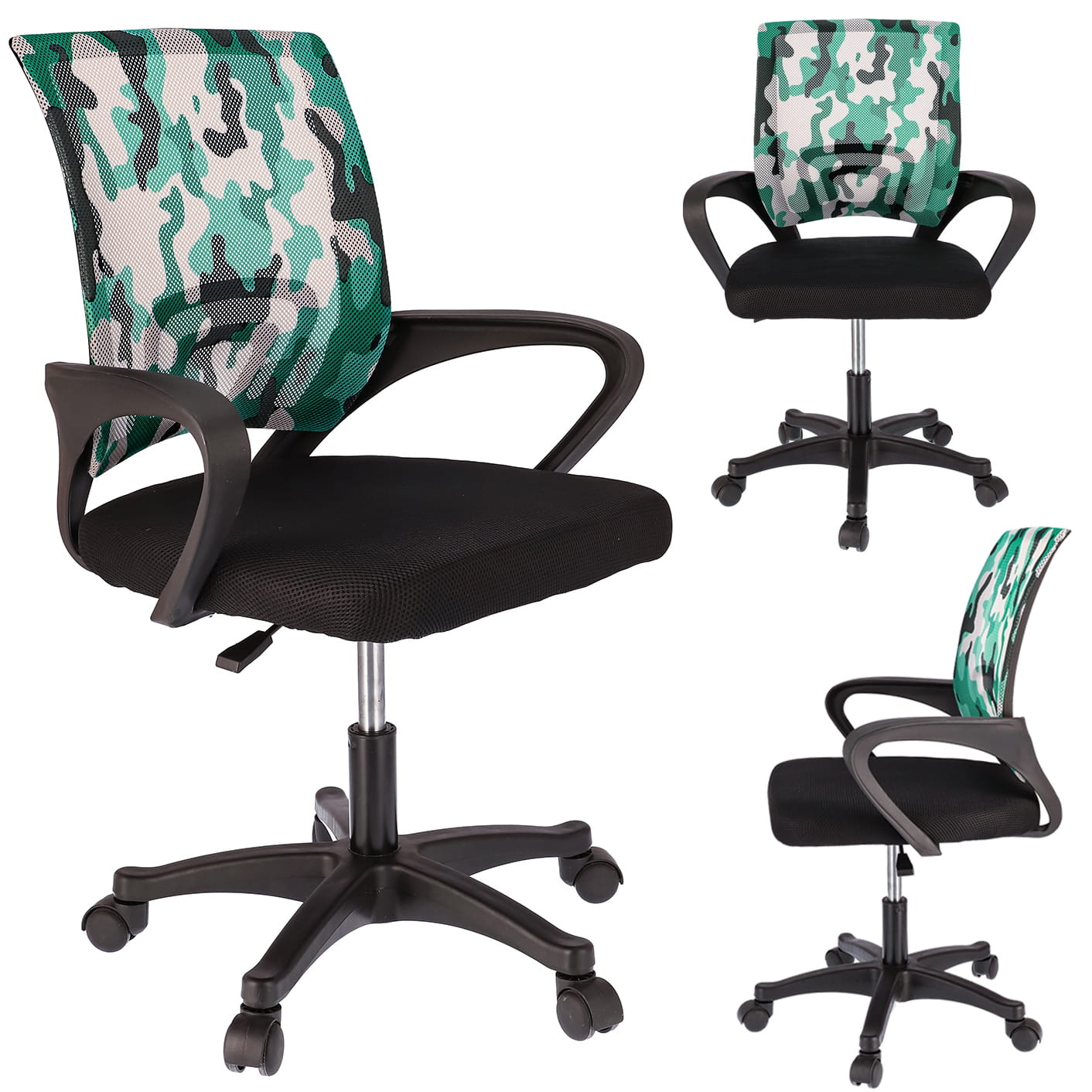 Ergonomische bureaustoel - SMART - verstelbaar - camouflage