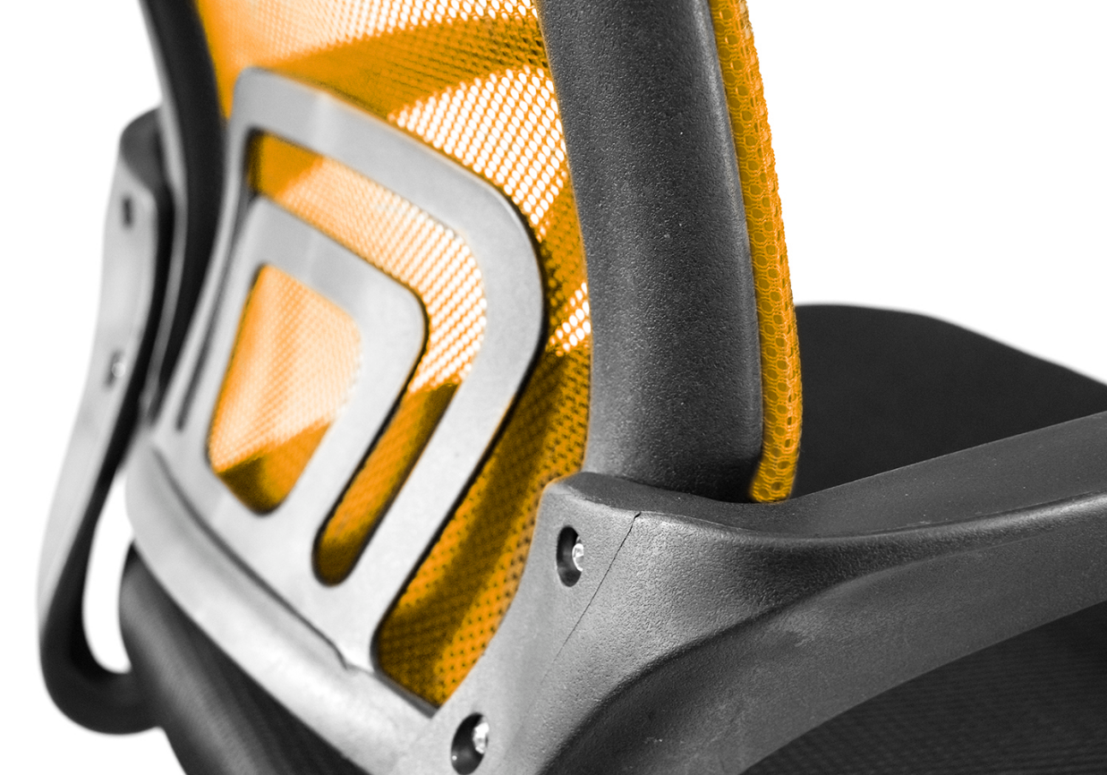 Ergonomische bureaustoel - SMART - verstelbaar - zwart oranje