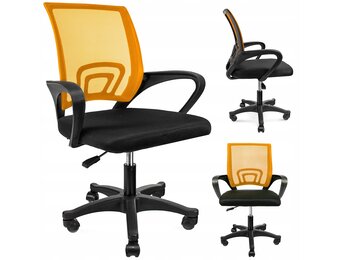 Ergonomische bureaustoel - SMART - verstelbaar - zwart oranje