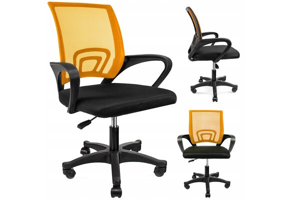 Ergonomische bureaustoel - SMART - verstelbaar - zwart oranje