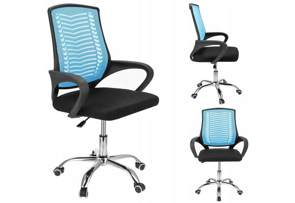 Ergonomische bureaustoel - TOLEDO - verstelbaar - lichtblauw