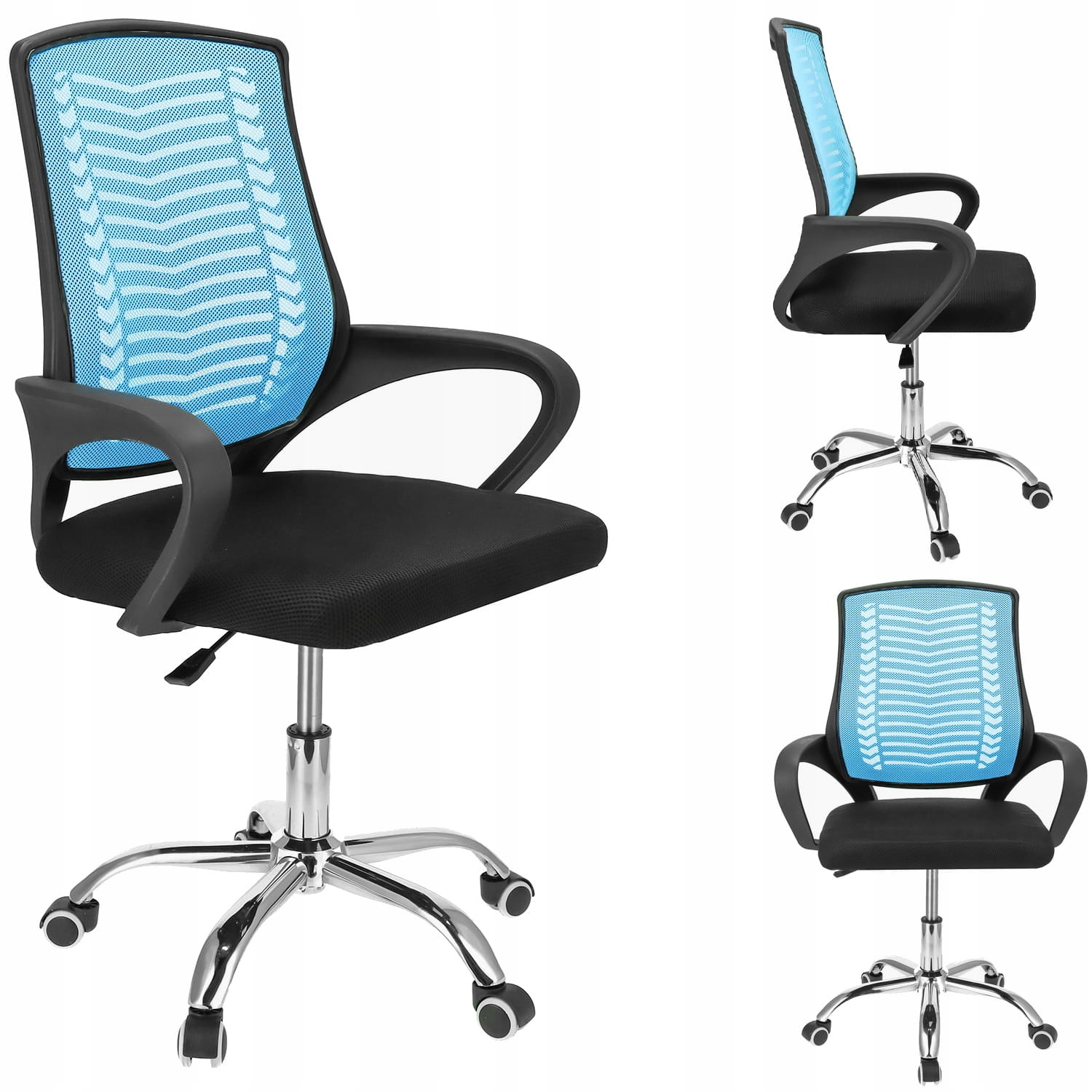 Ergonomische bureaustoel - TOLEDO - verstelbaar - lichtblauw