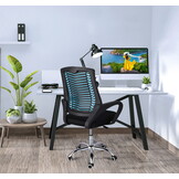 Ergonomische bureaustoel - TOLEDO - verstelbaar - lichtblauw