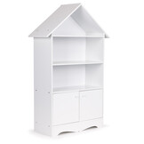 Speelgoedkast - kast huisje - 74x28x115 cm - wit