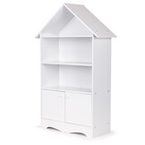 Speelgoedkast - kast huisje - 74x28x115 cm - wit