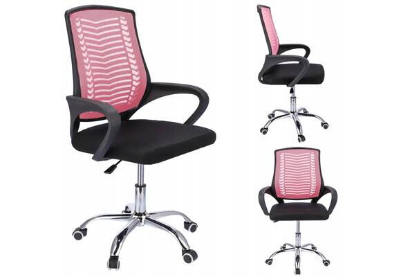 Ergonomische bureaustoel - TOLEDO - verstelbaar - roze