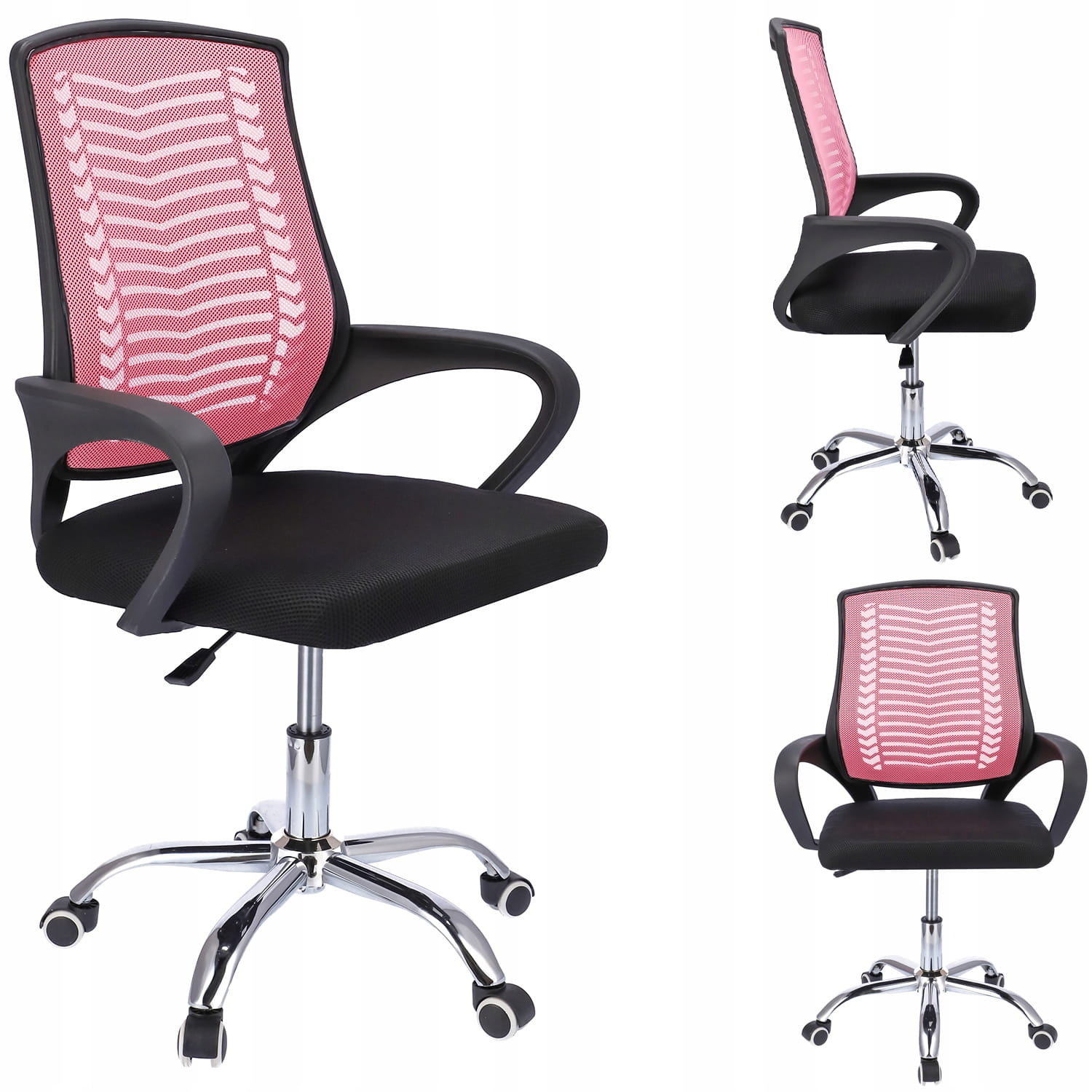 Ergonomische bureaustoel - TOLEDO - verstelbaar - roze