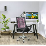 Ergonomische bureaustoel - TOLEDO - verstelbaar - roze