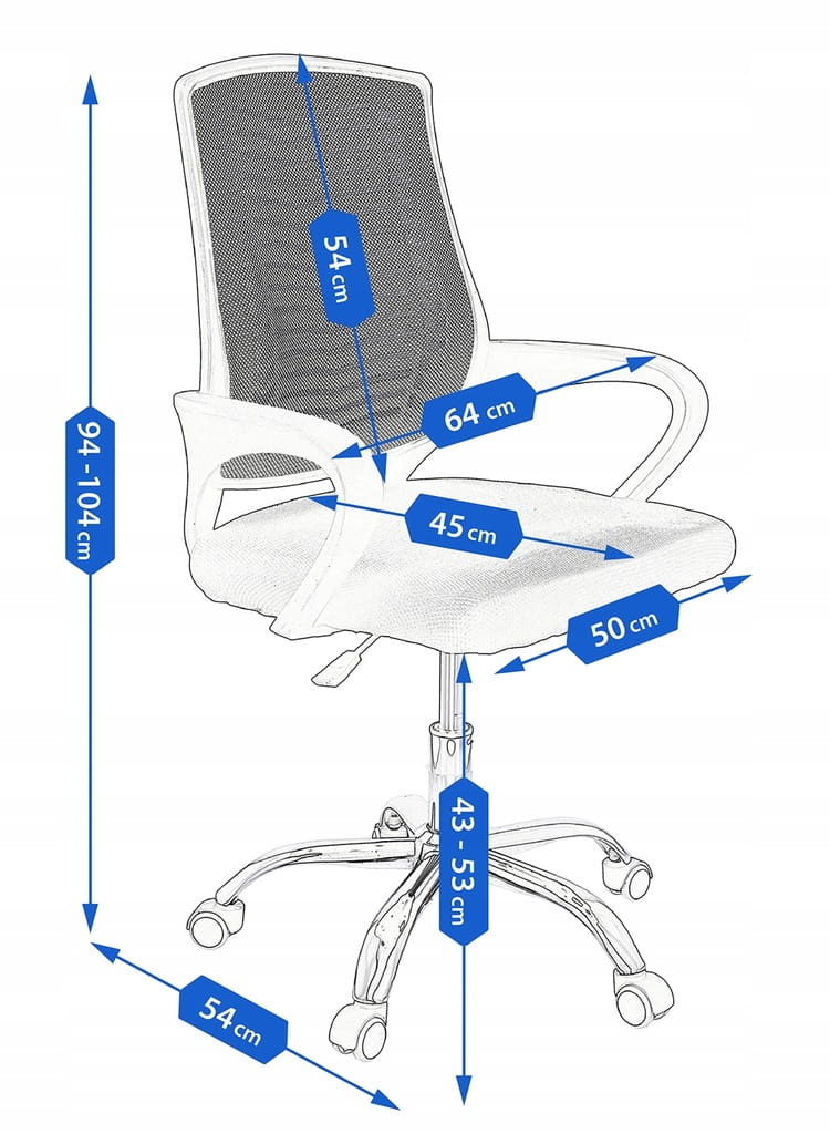 Ergonomische bureaustoel - TOLEDO - verstelbaar - grijs