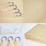 Schaduwdoek - zonnedoek - vierkant - 5x5 m - beige