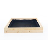 Moestuinbak - kweekbak - 80x80x20 cm - hout - met gronddoek