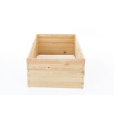 Moestuinbak - kweekbak - 140x80x30 cm - hout - met gronddoek